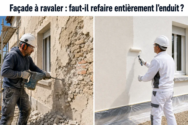 Façade à ravaler : faut-il refaire entièrement l’enduit ?